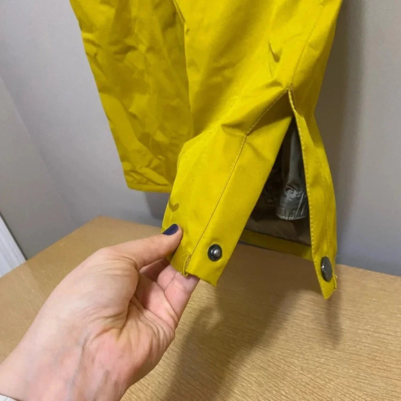 Women’s outdoor waterproof snow pants, mustard, large - Picture 7 of 9